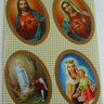 Blessed Heart Catholic stickers featuring Jesus and Mary Sacred Heart designs 2 inch by 3 inch RosaryCard