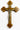 12 inch handcrafted wood wall crucifix with gold tone corpus, 11.5 by 7.5 inches traditional Catholic design