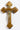 7.5 inch wooden wall crucifix with golden tone corpus for Catholic home decor and prayer space