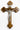 7.5 inch small handcrafted wood wall crucifix with silver tone corpus, 7.5 by 4.5 inches traditional design