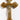5 inch small wooden wall crucifix with golden tone corpus for Catholic home and devotional space