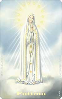Fatima Rosary Card portable credit card sized Catholic prayer card with raised tactile beads by RosaryCard