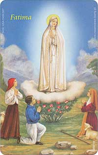Fatima Rosary Card credit card sized Catholic prayer card with raised tactile beads by RosaryCard