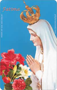 Fatima Rosary Card tactile wallet rosary credit card sized Catholic prayer tool