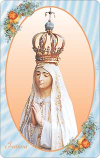 Fatima Rosary Card wallet sized Catholic prayer card with tactile raised beads