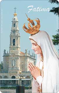 Fatima Rosary Card credit card sized Catholic prayer card with raised tactile beads by RosaryCard