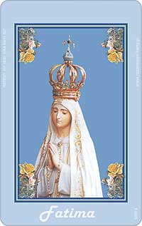 Our Lady of Fatima Marian apparition Catholic Rosary Card with raised tactile beads on durable plastic credit card size by RosaryCard