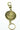 Gold tone St Benedict medal keychain 1.75 inch diameter by RosaryCard