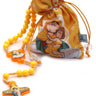 Yellow Child Catholic Rosary with 7mm beads on durable nylon cord, 15 inch length with acrylic crucifix and center medal