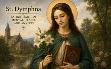 St. Dymphna medal, patron saint of anxiety and depression, a Catholic gift for a loved one in a mental health crisis