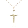 Large 14kt Gold Filled Catholic Crucifix Necklace 1.25x0.75 inches on 18 inch chain by Bliss USA