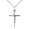 Sterling Silver Large Catholic Crucifix Necklace 1 1/4 x 3/4 inch with 18 inch chain by Bliss