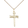 14kt Gold Filled Medium Nail Cross Necklace 3/4 x 3/8 inches on 18 inch chain by Bliss Manufacturing