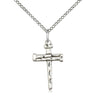 Sterling Silver Medium Nail Cross Necklace 3/4 x 3/8 on 18 inch chain handcrafted by Bliss