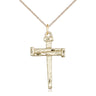 Gold Filled Medium Nail Cross Necklace 1 x 5/8 inch pendant on 18 inch chain by Bliss USA