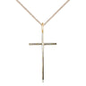 14kt gold filled cross necklace with medium 1 inch pendant on 18 inch chain by Bliss Manufacturing