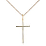 Gold Filled Medium Cross Pendant Necklace 3/4 x 1/2 inch on 18 inch Chain by Bliss Manufacturing USA