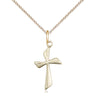 14kt Gold Filled Medium Cross Pendant Necklace 3/4 x 3/8 inch on 18 inch Chain by Bliss Manufacturing USA