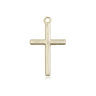 14kt solid gold medium cross pendant 3/4 x 1/2 inch handcrafted by Bliss Manufacturing USA