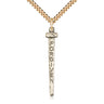 Large 14kt Gold Filled Forgiven Nail Cross Necklace 1.5 inch pendant with 24 inch chain by Bliss
