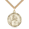 14kt gold filled Our Lady of Consolation medal necklace 1 x 3/4 inch on 24 inch chain by Bliss