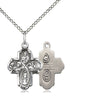 Sterling Silver Four-Way Medal Necklace 3/4 inch pendant 18 inch chain Bliss Manufacturing