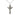 Large Sterling Silver Trinity Crucifix Necklace 1 3/8 x 7/8 inches with 18 inch chain by Bliss Manufacturing