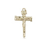 14kt solid gold nail crucifix medal by Bliss, medium 3/4 x 1/2 inch, handcrafted Catholic jewelry made in USA