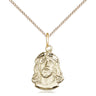 Small 14kt Gold Filled Ecce Homo Catholic Medal Necklace 5/8 x 3/8 inches with 18 inch chain by Bliss