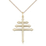 14kt Gold Filled Maronite Cross Pendant Necklace Medium 1 x 3/4 inches with 18 inch chain by Bliss USA