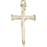 14kt Solid Gold Extra Large Nail Cross Pendant 2 x 1 inches - Handcrafted by Bliss Manufacturing