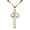 14kt Gold Filled Large Catholic Crucifix IHS Necklace 1-1/4 x 5/8 inches with 24 inch chain by Bliss