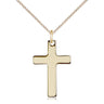 Gold Filled Catholic Cross Necklace 7/8 inch pendant with 18 inch chain handmade in USA by Bliss