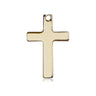 14kt Solid Gold Catholic Cross Pendant 7/8 inch handcrafted in USA by Bliss Manufacturing