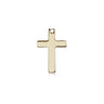 14kt solid gold small cross pendant 1/2 x 3/8 inch handcrafted by Bliss Manufacturing USA