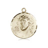 14kt Solid Gold Ecce Homo Medal Pendant 3/4 x 3/4 inch - Bliss USA handcrafted investment religious jewelry
