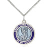 Sterling Silver St. Christopher Patron Saint Medal Necklace 3/4 inch x 5/8 inch with 18 inch Chain by Bliss