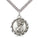 Sterling Silver St. Christopher Patron Saint Medal Necklace 7/8 x 3/4 inches on 24 inch chain by Bliss Manufacturing