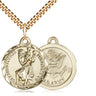 14kt gold filled St. Christopher Army patron saint medal necklace with 24 inch chain by Bliss