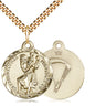 14kt Gold Filled St. Christopher Paratrooper Medal Necklace 7/8 x 3/4 inches on 24 inch chain by Bliss