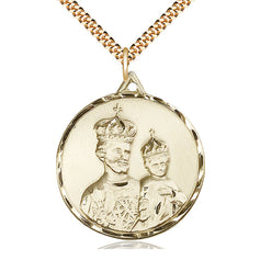 Gold Filled St. Joseph Patron Saint Medal Necklace 1 3/8 x 1 1/4 inch with 24 inch chain by Bliss Manufacturing