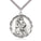 Large sterling silver St. Christopher patron saint medal necklace 1 3/8 x 1 1/8 inches with 24 inch chain by Bliss