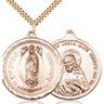 14kt Gold Filled Large Our Lady of Guadalupe Medal Necklace 1 3/8 x 1 1/4 inches on 24 inch chain by Bliss Manufacturing