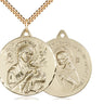 14kt Gold Filled Our Lady of Perpetual Help Medal Necklace 1 3/8 inch x 1 1/4 inch Large 24 inch Chain Bliss