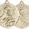 14kt solid gold Our Lady of Perpetual Help medal pendant 1 3/8 x 1 1/4 inches handcrafted by Bliss USA
