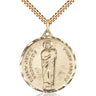 14kt gold filled St. Jude patron saint medal necklace with 24 inch chain, handcrafted by Bliss