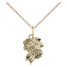 Small 14kt Gold Filled Rose Pendant Necklace 1/2 x 3/8 with 18 inch chain handmade by Bliss Manufacturing