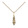 Small 14kt Gold Filled Infant of Prague Catholic necklace with 3/8 inch pendant on 18 inch chain, handcrafted by Bliss Manufacturing USA