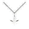 Small Sterling Silver Holy Spirit Dove Medal Necklace 3/8 inch on 18 inch Chain Bliss USA