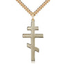 14kt Gold Filled Large St. Andrew Cross Necklace 1 3/8 x 5/8 inch pendant 24 inch chain handmade by Bliss